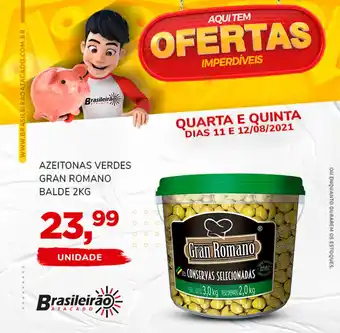 Azeitonas verdes Gran Romano balde 2kg