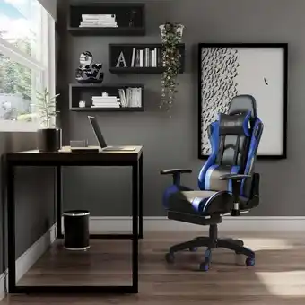 Cadeira gamer a eight preta e azul