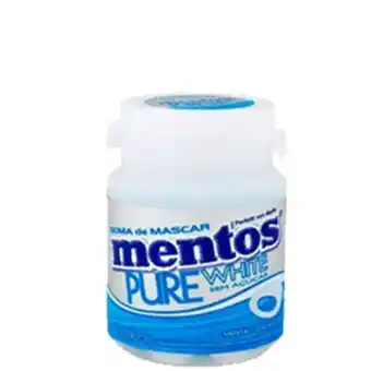 Super Lagoa Goma de mascar mint pure withe sem acucar mentos 56g oferta