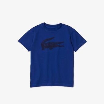 Lacoste Camiseta infantil lacoste sport com estampa grande de crocodilo, em jérsei tecnológico oferta