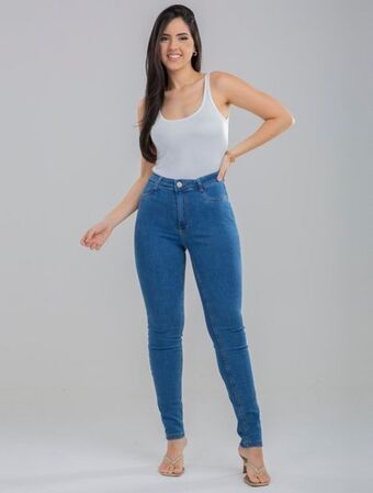 Handara Calça skinny magic size alepo-jeans media p oferta