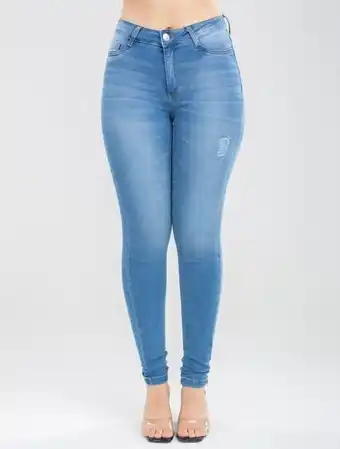 Handara Calça skinny magic size alepo-jeans media p oferta