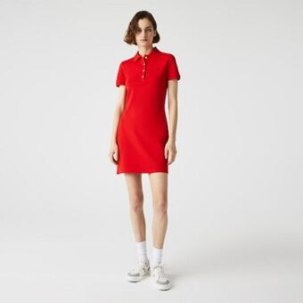 Lacoste Vestido polo feminino em piqué de algodão com stretch oferta