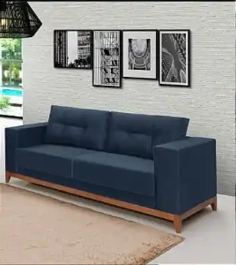 Sofa 3l sonata eb2070 2,16mt tecido 184 - chumbo