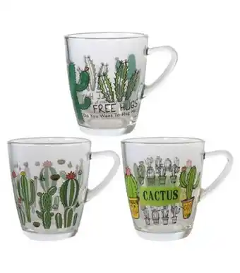 Freitas Varejo Jogo de canecas vidro decorada útil bazar 3pcs a4010twb3 oferta