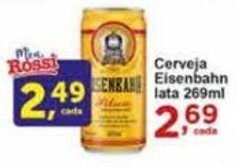 Rossi Supermercado Cerveja Eisenbahn lata 269ml oferta