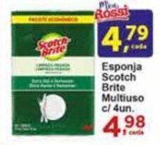 Rossi Supermercado Esponja Scotch Brite Multiuso c/ 4un. oferta