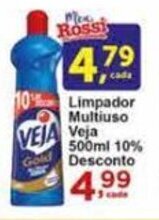 Rossi Supermercado Limpador Multiuso Veja 500ml 10% Desconto oferta