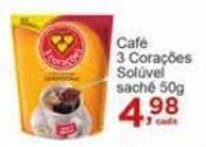 Café 3 Corações Solúvel saché 50g
