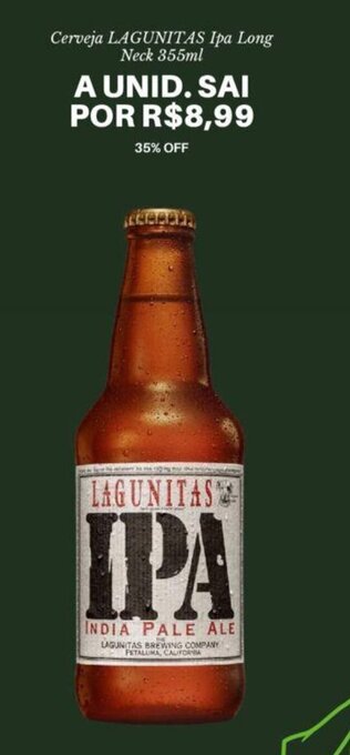Pão de Açúcar Cerveja LAGUNITAS Ipa Long Neck 355ml oferta
