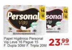 Rossi Supermercado Papel Higiênico Personal Vip Leve 16 Pague 15 oferta