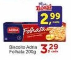 Rossi Supermercado Biscoito Adria Folhata 200g oferta
