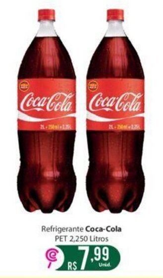 Refrigerante Coca-Cola PET 2,250 Litros