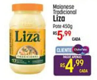 Muffato Maionese Tradicional Liza Pote 450g oferta