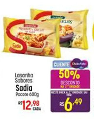 Muffato Lasanha Sabores Sadia Pacote 600g oferta