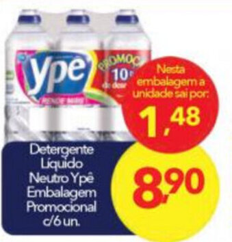 Lopes Supermercados Detergente Liquido Neutro Ype oferta