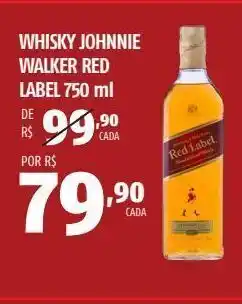 Whisky johnnie walker red label 750ml