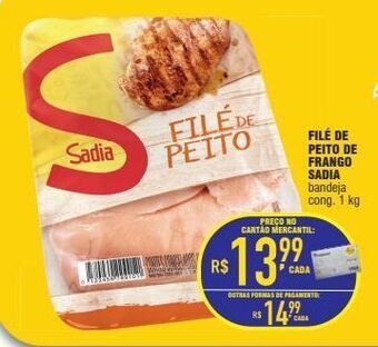 Mercantil Rodrigues Filé de peito de frango sadia 1kg oferta