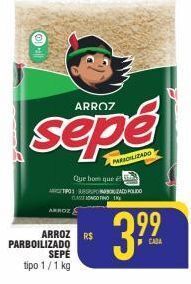 Mercantil Rodrigues Arroz parbolizado sepé tipo 1 1kg oferta
