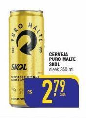 Mercantil Rodrigues Cerveja puro malte skol 350ml oferta