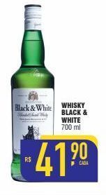 Mercantil Rodrigues Whisky black & white 700ml oferta