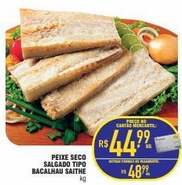 Mercantil Rodrigues Peixe seco salgado tipo bacalhau saithe kg oferta