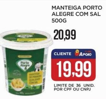 Apoio Mineiro MANTEIGA PORTO ALEGRE COM SAL 500G oferta