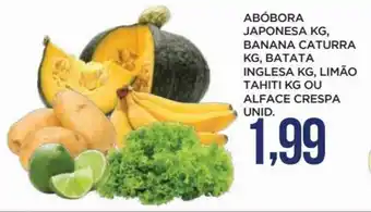 Apoio Mineiro ABÓBORA JAPONESA KG, BANANA CATURRA KG, BATATA oferta