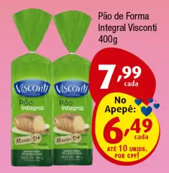 Pão de Forma Integral Visconti 400g