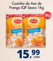 Delta Supermercados Coxinha da Asa de Frango IQF Seara 1Kg oferta