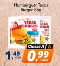 Delta Supermercados Hambúrguer Texas Burger 56g oferta