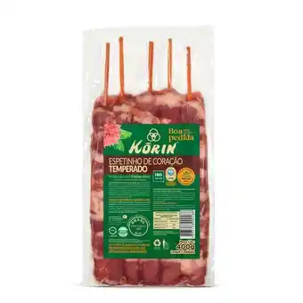 Espetinho coração de frango congelado korin 400g