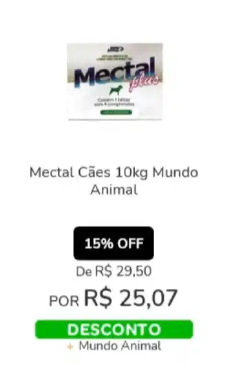 Cobasi Mectal Caes 10kg Mundo Animal oferta
