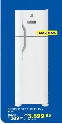 DB Supermercados Refrigerador electrolux br ff 127v tf39 oferta