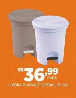 DB Supermercados Lixeira plasvale c/pedal 13l 182 oferta