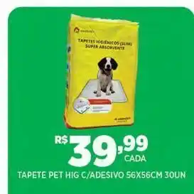 DB Supermercados Tapete pet hig c/adesivo 56x56cm 30 un oferta