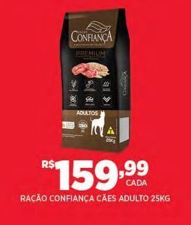 DB Supermercados Ração confiança cães adulto 25kg oferta