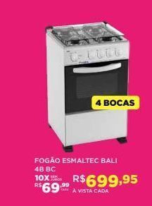 DB Supermercados Fogão esmaltec bali 4b bc oferta