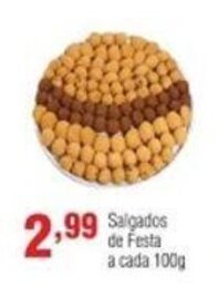 Veran Supermercados Salgados de Festa a cada 100g oferta