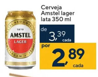 Coop Cerveja Amstel lager lata 350 ml oferta