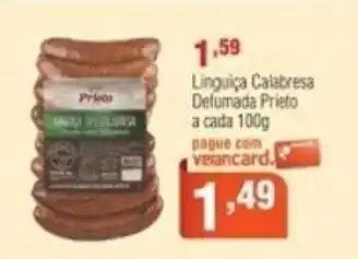 Linguica Calabresa Detumada Prieto 100g