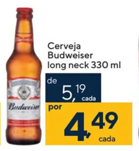 Cerveja Budweiser long neck 330 ml