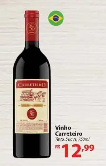 Vinho Carreteiro Tinto, Suave, 750ml