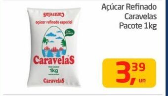 Tenda Atacado Açúcar refi nado caravelas pacote 1kg oferta