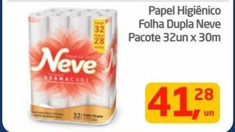 Tenda Atacado Papel higiênico folha dupla neve pacote 32un x 30m oferta