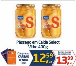 Tenda Atacado Pêssego em calda select vidro 400g oferta
