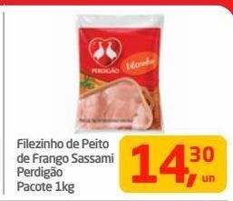 Tenda Atacado Filezinho de peito de frango sassami perdigão pacote 1kg oferta