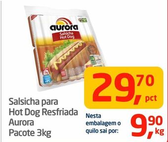 Tenda Atacado Salsicha para hot dog resfriada aurora pacote 3kg oferta