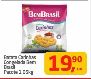 Tenda Atacado Batata carinhas congelada bem brasil pacote 1,05kg oferta