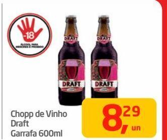 Tenda Atacado Chopp de vinho draft garrafa 600ml oferta